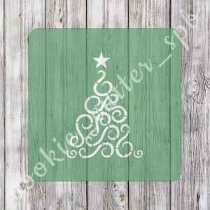 Трафарет + вырубка "Ёлка №11"