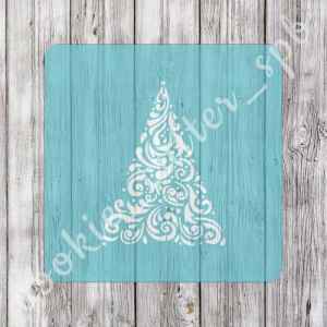 Трафарет + вырубка "Ёлка №12"