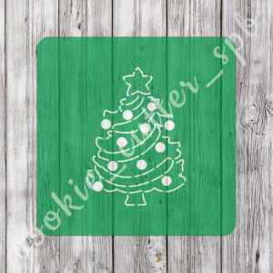Трафарет + вырубка "Ёлка №3"