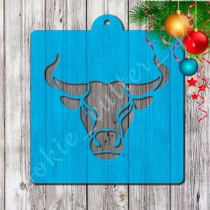 Трафарет + вырубка "Бык №6"