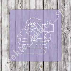 Трафарет + вырубка «Дед Мороз №4»