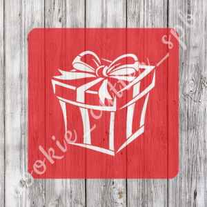 Трафарет + вырубка "Новогодний подарок №3"