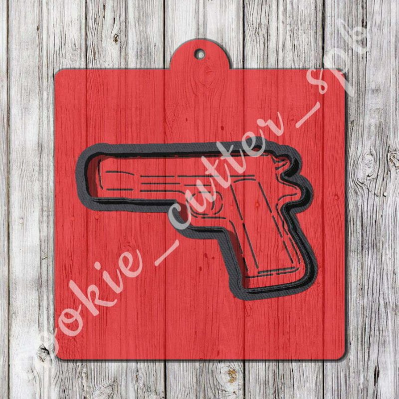 Трафарет + вырубка "Пистолет"