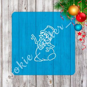 Трафарет + вырубка “Снеговик № 8”