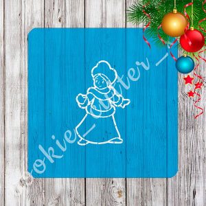 Трафарет + вырубка “Снегурочка”