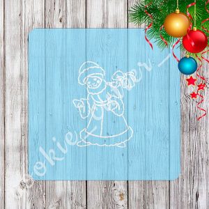 Трафарет + вырубка “Снегурочка № 2”