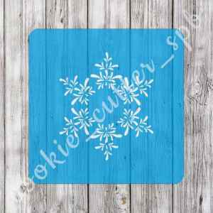 Трафарет + вырубка «Снежинка №4»