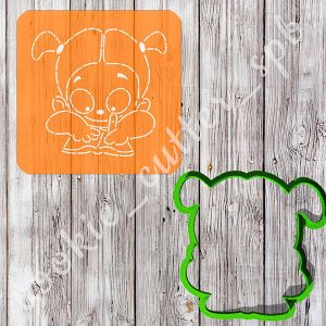 Трафарет + вырубка "Ученица"