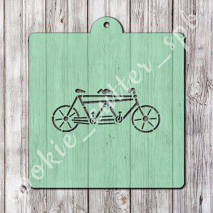 Трафарет + вырубка “Велосипед-тандем”