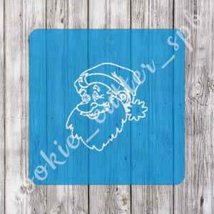 Трафарет + вырубка "Дед Мороз №3"