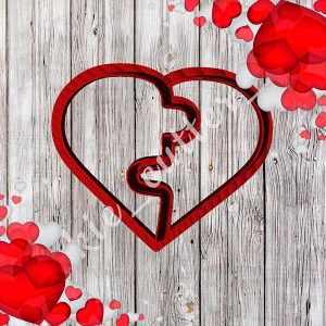 Вырубка “Сердце-пазл”