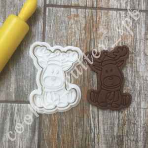 Вырубка + штамп "Олень №2"