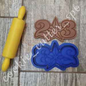 Вырубка + штамп "23 февраля"