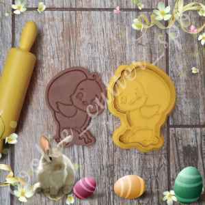 Вырубка + штамп "Цыплёнок с яйцом"