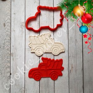 Вырубка со штампом "Грузовик с ёлкой"