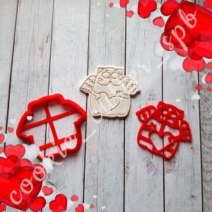 Вырубка со штампом "Кот с сердцем"