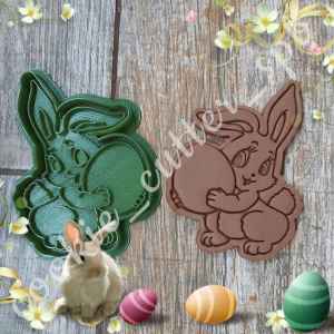 Вырубка + штамп "Пасхальный заяц №2"