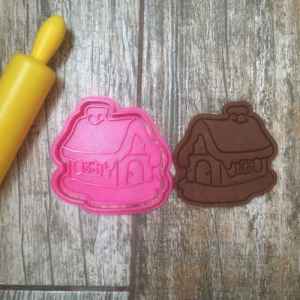 Вырубка + штамп "Пряничный домик"