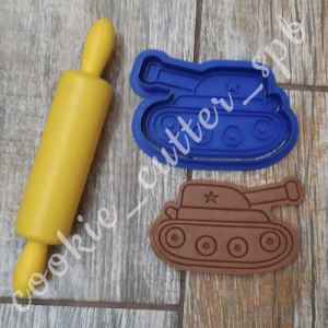 Вырубка + штамп "Танк"