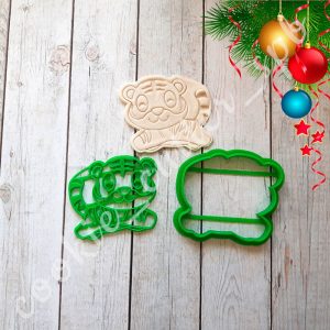 Вырубка + штамп "Тигрёнок №3"